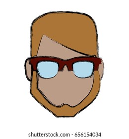 hipster man icon