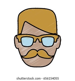 hipster man icon