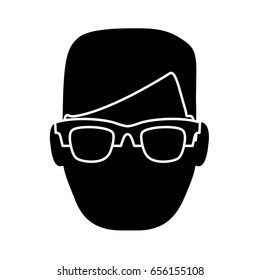 hipster man icon