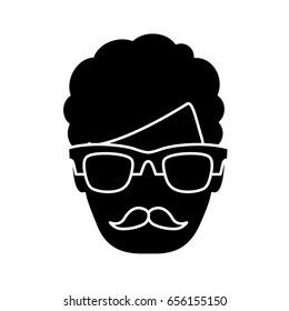 hipster man icon