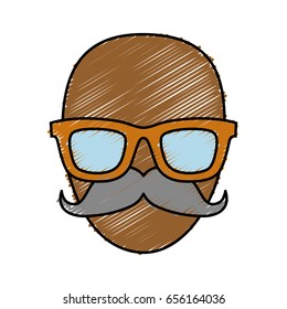 hipster man icon