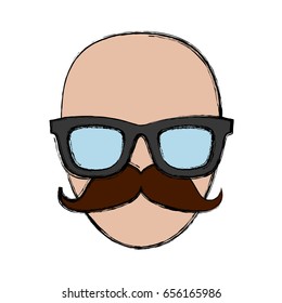 hipster man icon