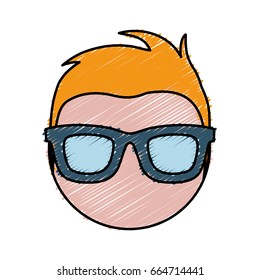 hipster man icon