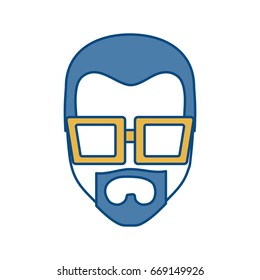 hipster man icon