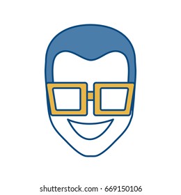 hipster man icon