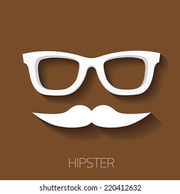 hipster man icon. Fashion silhouette hipster style, vector illustration