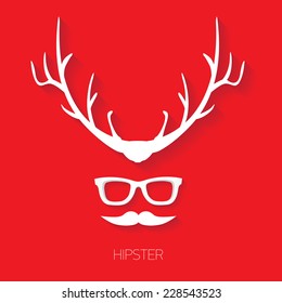 hipster man icon. Fashion silhouette hipster style, vector illustration