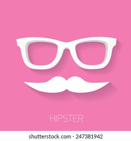 hipster man icon. Fashion silhouette hipster style, vector illustration