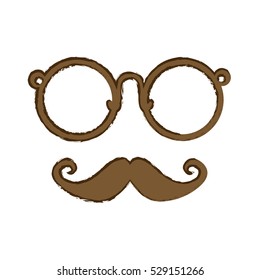 hipster man icon image vector illustration design 