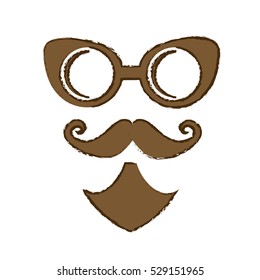 hipster man icon image vector illustration design 