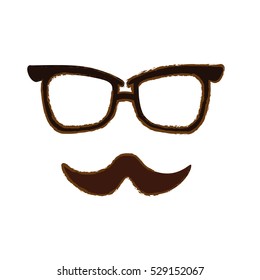 hipster man icon image vector illustration design 