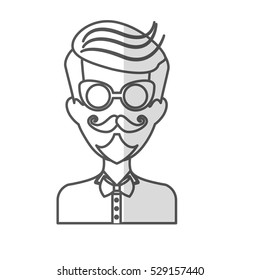 hipster man icon image vector illustration design 