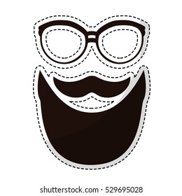 hipster man icon image vector illustration design 