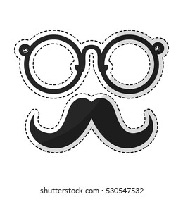 hipster man icon image vector illustration design 