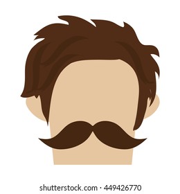 hipster man with mustache