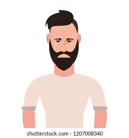 hipster man portrait character