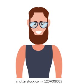 hipster man portrait character