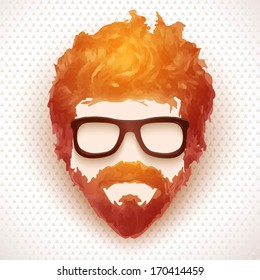 Hipster man. Vector illustration