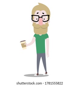 Hipster man vector illustration design 