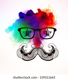 Hipster man. Vector illustration, EPS 10