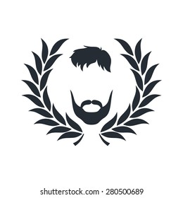 hipster man with wreath