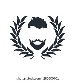 hipster man with wreath