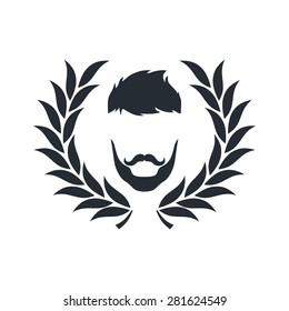hipster man with wreath
