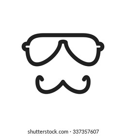 Hipster, man, young icon vector image. Can also be used for party. Suitable for web apps, mobile apps and print media.