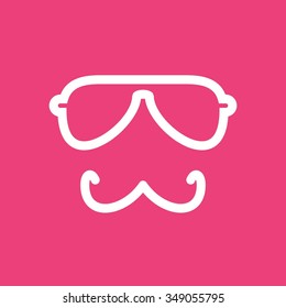 Hipster, man, young icon vector image. Can also be used for party. Suitable for web apps, mobile apps and print media.
