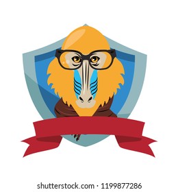 Hipster mandrill cool sketch