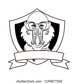 Hipster mandrill cool sketch