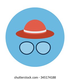 
Hipster Mask Colored Vector Icon
