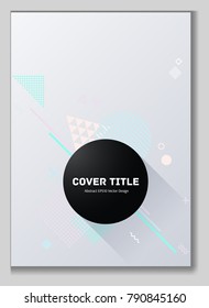 Hipster memphis neo background with white, blue and pale pink geometrical shapes. Minimalistic front page texture. Colorful memphis neo style graphic design for advertisement purpose.