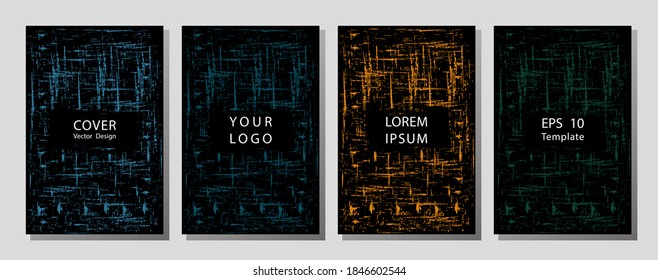 Hipster memphis notepad cover vector.  Cool memphis tile front page with white and geometrical shapes. Memphis notepad cover backdrop for marketing.