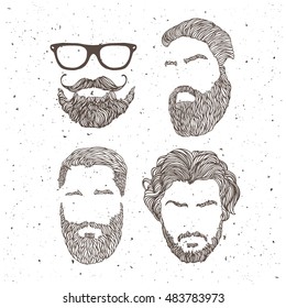 Mens Hairstyles Illustration Images Stock Photos Vectors