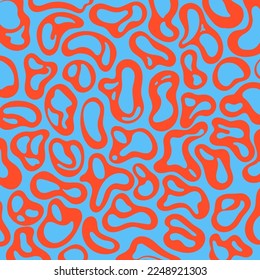 Hipster modern abstract background. hand drawn. orange and blue. Hand drawn vector illustration. Design concept for kids fashion print, textile, fabric, wallpaper, packaging.