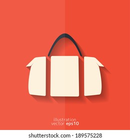 Hipster modern bag icon