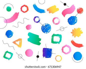 Hipster modern and colorful geometric background with gradient shape. Vector illustration