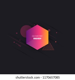 Hipster modern geometric abstract background. Use for modern design, cover, template, decorated, brochure, flyer.
