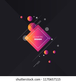 Hipster modern geometric abstract background. Use for modern design, cover, template, decorated, brochure, flyer.
