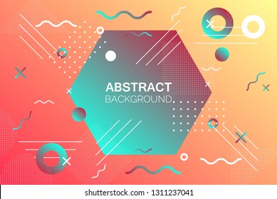 Hipster modern geometric abstract background. banner with stripes, textured background. Business template for a bright color. Realistic stripes background.
