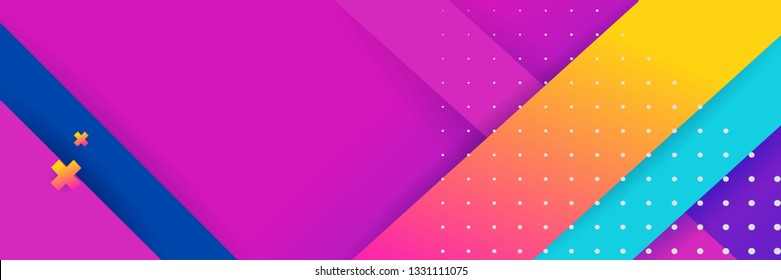 Hipster modern geometric abstract background. Bright purple banner with a trend gradient stripes, textured background. Business template for a bright color. Illusion stripes background.