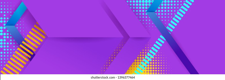 Hipster Modern Geometric Abstract Background Dynamic Textured Background Design in 3D style with purple color. Business template for a bright color. Illusion halftone background.