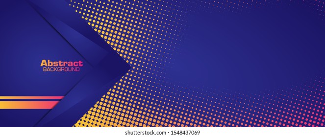 Hipster modern geometric abstract background. Bright blue banner with a trend gradient stripes, textured background. Business template for a bright color. Illusion stripes background.
