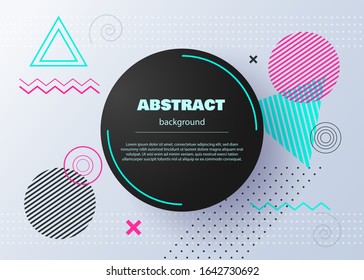 Hipster modern geometric abstract background. Abstract circle geometric pattern design and background. Template for modern design, covers, templates, decorated, brochures, flyer. Business template for