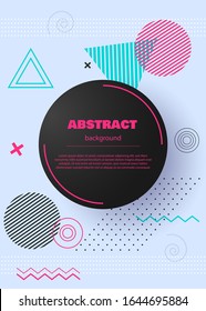 Moderner, geometrischer abstrakter Hintergrund. Abstraktes kreisförmiges geometrisches Hintergrunddesign. Vorlage für modernes Design, Hintergrund, Vorlagen, dekoriert, Broschüren, Flyer. Business-Hintergrund für