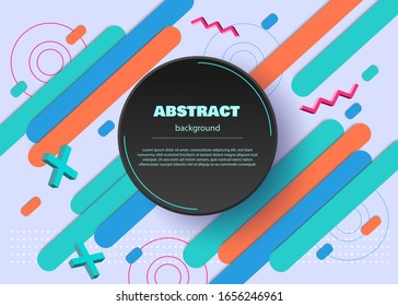 Hipster modern geometric abstract background. Abstract circle geometric pattern design and background. Template for modern design, covers, templates, decorated, brochures, flyer. Business template for