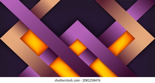 Hipster modern geometric abstract background. dark purple banner. textured background. Business template for a bright color. diagonal shape elements use orange, purple and brown colors. dot patterns