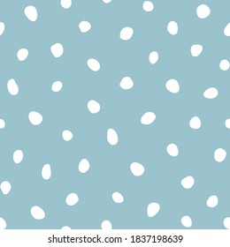 Hipster monochrome seamless polka dot pattern. Vector irregular abstract texture with random hand drawn spots.