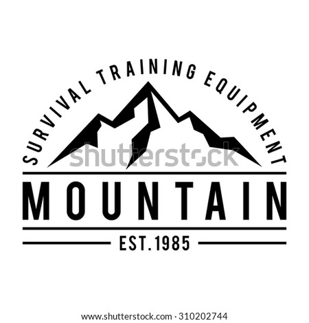 「Hipster Mountain Logo Template」のベクター画像素材（ロイヤリティフリー） 310202744